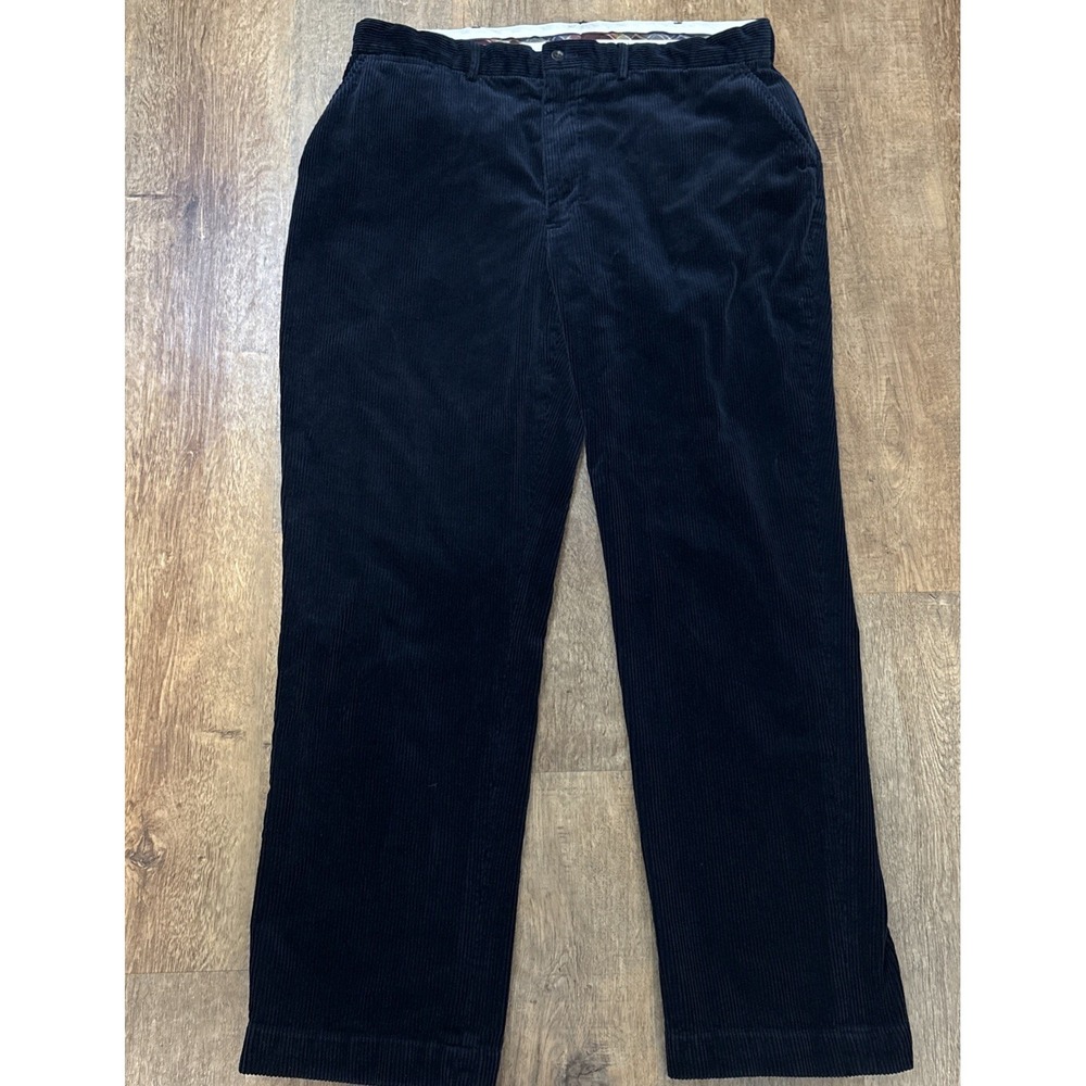 Vintage Polo Ralph Lauren Blue Corduroy Pants Regular Fit Mens Size 38x32